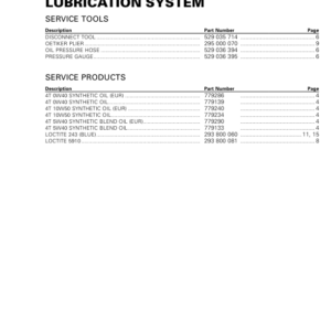 SSV 2020 Lubrication system Repair RTX20 1010HVAC 003 en Manual