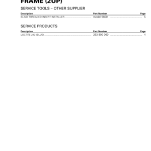 SSV Frame (2UP) (Commander) Shop tmr2016 018 Manual