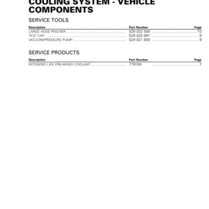 SSV MY20 Cooling System Vehicle HD8 HD10 (Defender suppl.) 219101010 016 en Manual