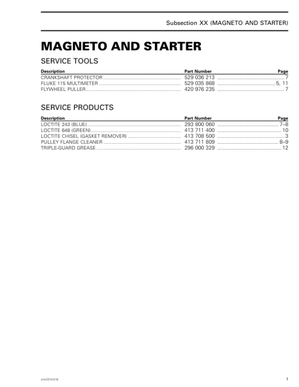 Magneto and Starter Manual