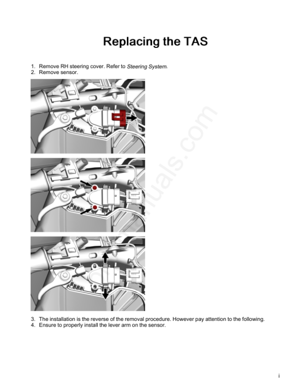 Replacing the TAS Manual