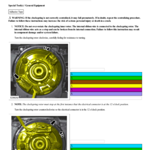 Clockspring Adjustment G2208189 Manual