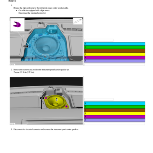 Instrument Panel Center Speaker G2199069 Manual