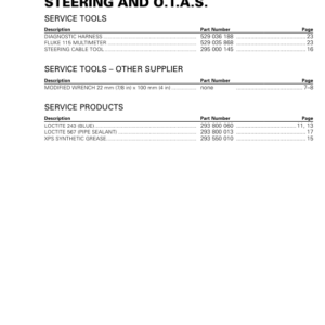 PWC S06 SS01 Steering and O.T.A.S. Shop 4 TEC Version 2AA EN Manual