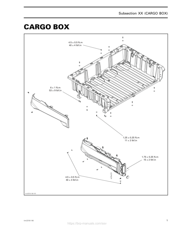 SSV Cargo Box (Defender) Shop tmr2016 146 Manual