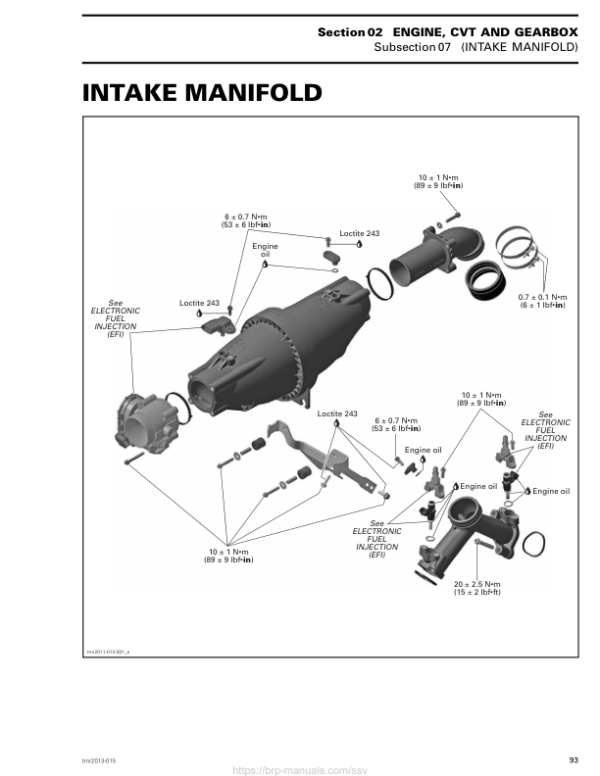 SSV S02 SS07 Intake Manifold Shop Commander Version 9BA tmr2013 015 Manual