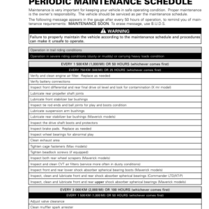 SSV Maint Sched (Commander Maverick) Shop tmr2017 102 Manual