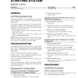 SSV Starting System (Traxter) Shop tmr2016 134 Manual