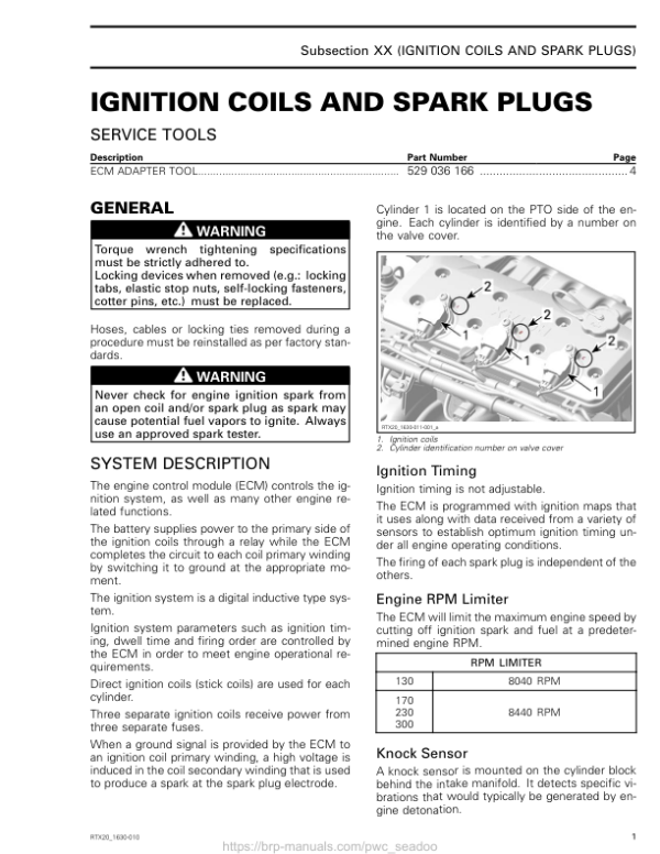 Ignition Coils and Spark Plugs (1603) Manual