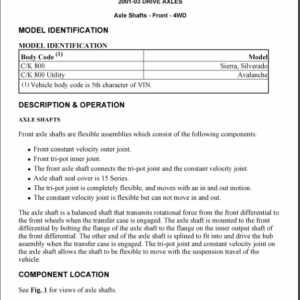 FRONT AXLE Manual