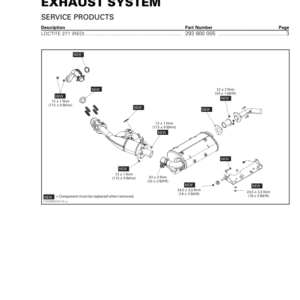 SSV 2018 Exhaust System (MAVERICK TRAIL) Shop 219100905 013 Manual