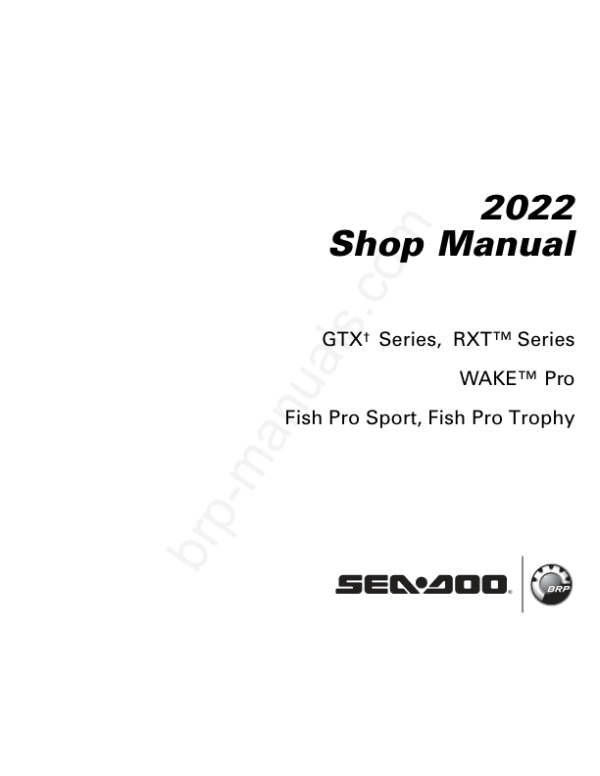 MY22 PWC GTX, RXT, WAKE PRO, Fish PRO Sport, Fish PRO Trophy en Manual