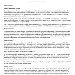 Exhaust System System Operation and Component Description G2248082 Manual