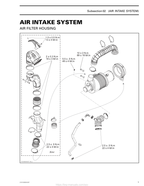 SSV 2018 (Air intake system) Defender Xmr suppl 219100939 007 en Manual