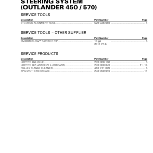 ATV Steering (Out G2L) Shop man vmr2017 112 Manual