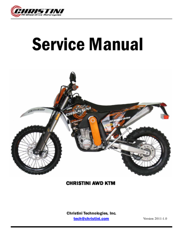 2011 a Wd Ktm Manual