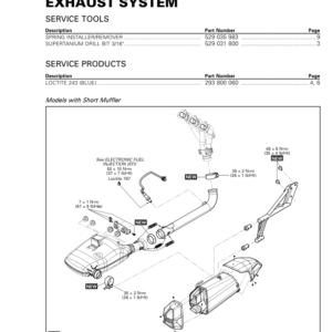 ON ROAD Exhaust system Shop 219100953 006 Manual