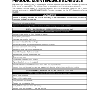 SSV 2019 Periodic Maintenance Schedule Commander Shop Supp 219100965 006 Manual