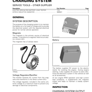 Charging (RXP X) LINE UP SEA DOO Manual