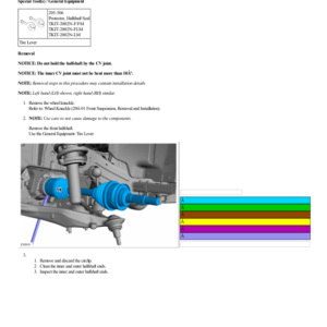 Halfshaft G2223749 Manual