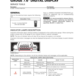 SSV MY20 Gauge 7.6 Digital Display (SSV) 219101010 038 en Manual