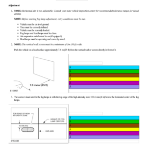 Front Fog Lamp Adjustment G2222575 Manual