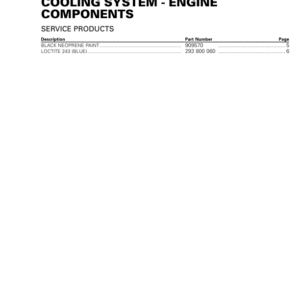 Cooling System Engine Components (1603) Manual