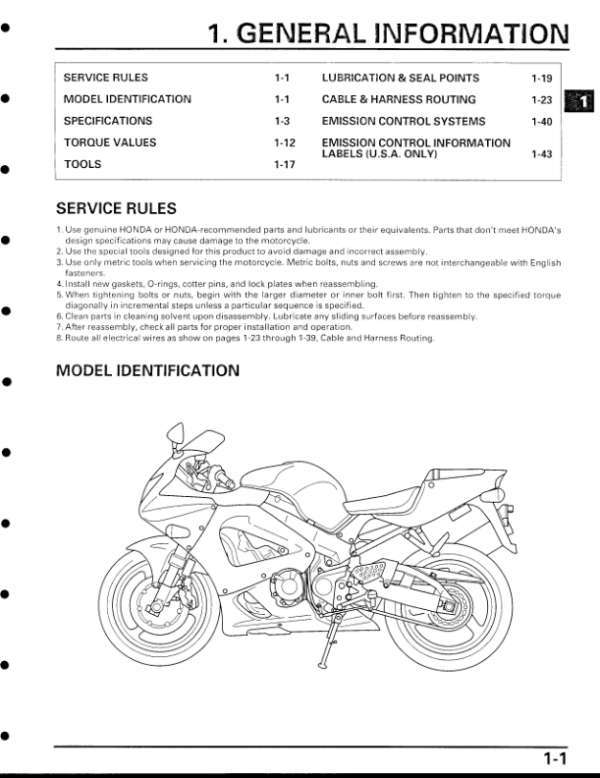 Honda CBR929RR Manual