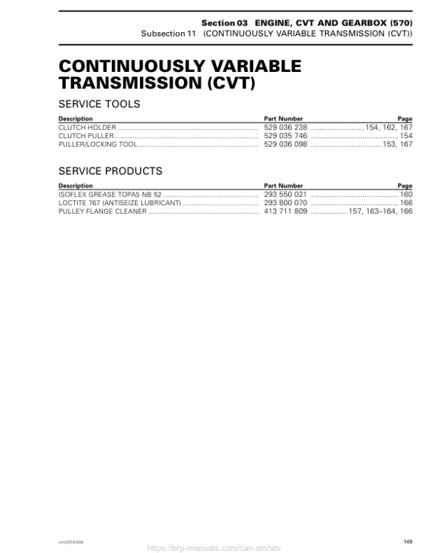 ATV Gearbox and 4x4 Coupling Unit (OUTLANDER L) Shop vmr2016 037 en Manual