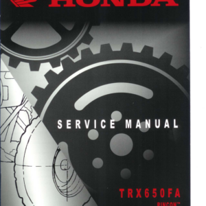 Rincon650 Repair Manual