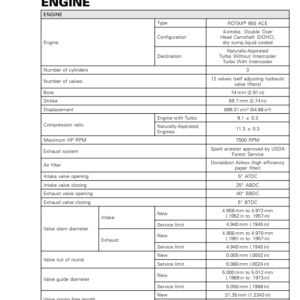 Rotax SSV (Tech Spec Engine) 903 suppl. RTXCARBSSV 013 rev1 en Manual