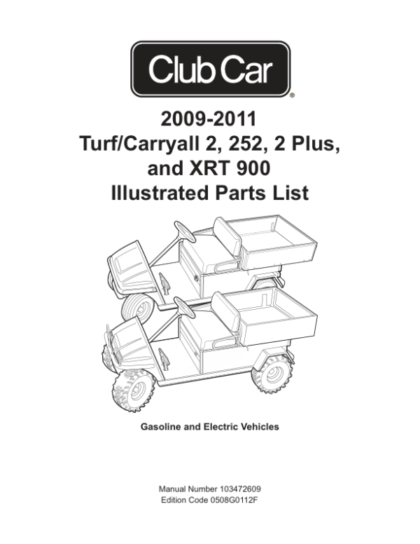 2009-2011 Turf Carryall 2 Parts Catalog Manual