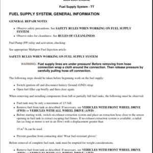 Fuel Supply System Manual