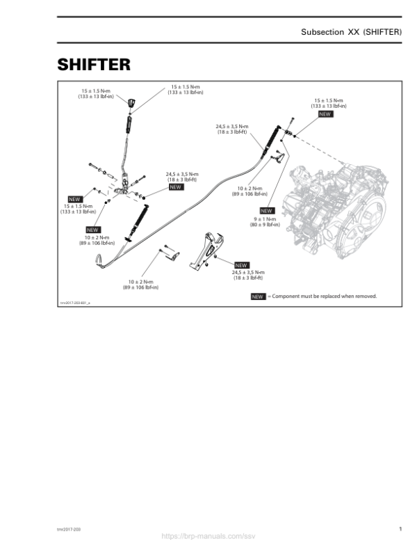 SSV Shifter (Defender MAX) Shop tmr2017 203 Manual