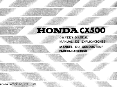 Honda CX500 1979 Manual