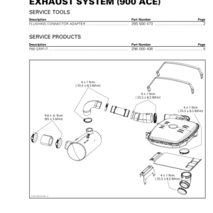 SEA 2020 Exhaust System (900 ACE) 219101005 010 en Manual