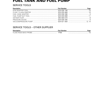 SSV 2018 Fuel tank (MAVERICK TRAIL) Shop 219100905 036 Manual