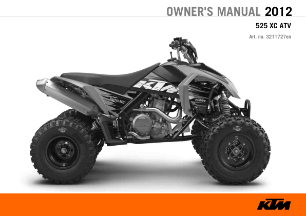 2012 KTM 525 Owners Manual