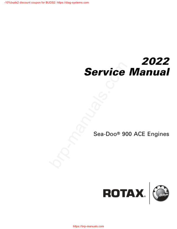 2022 Sea Doo 900 ACE Engines Manual