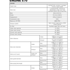 ATV Specifications (570) Shop vmr2017 119 Manual