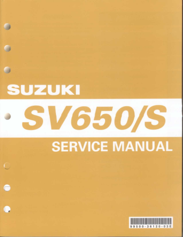 Suzuki sv650 Manual