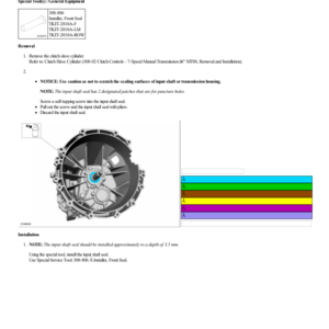 Input Shaft Seal G2218118 Manual