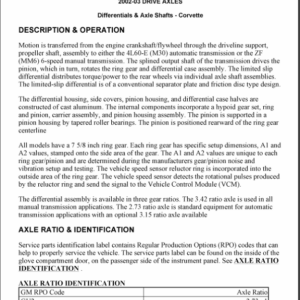 2002-2003 DRIVE AXLE Manual