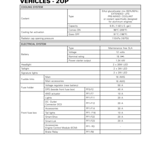 SSV Technical Specifications (Maverick 2up Series) Shop tmr2021 007 en Manual