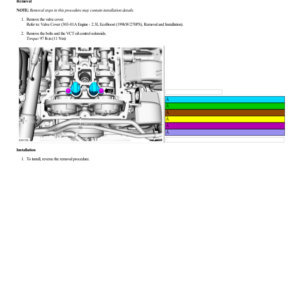 Variable Camshaft Timing (VCT) Oil Control Solenoid G2193270 Manual