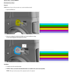 Fuel Filler Door G2223306 Manual