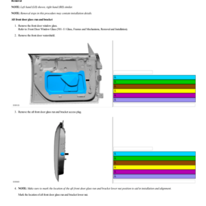 Front Door Glass Run and Bracket G2217494 Manual