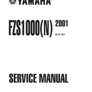 Yamaha FZS 1000 N 2001 Manual