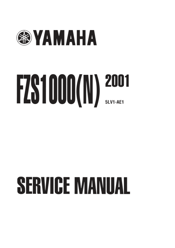 Yamaha FZS 1000 N 2001 Manual