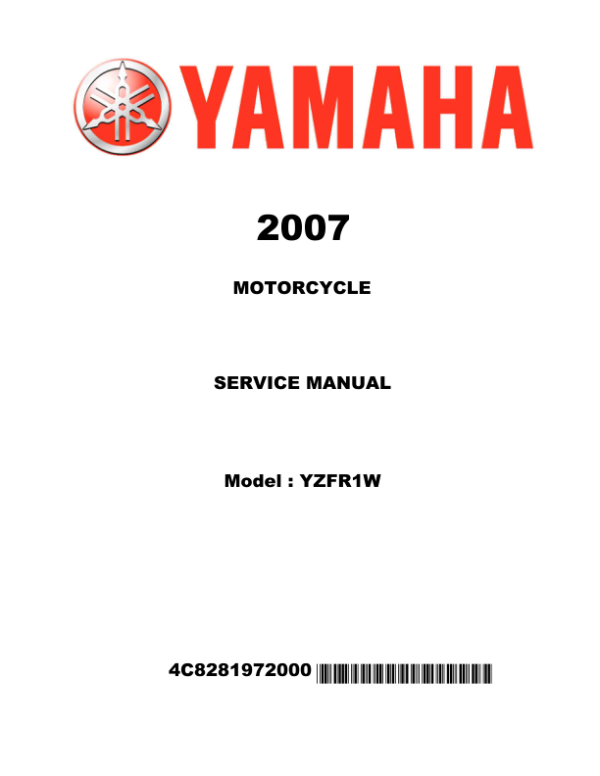 2007 Yamaha YFZR1 Manual